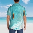 thumbnail image 4 of Fuzoiu Tranquil Ocean Canoe Journey Print Hawaiian Shirt for Men, Summer Beach Casual Short Sleeve Button Down Shirts, Men’s Beach Summer Shirts with Pocket,X-Large, 4 of 7