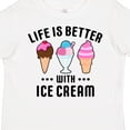 thumbnail image 4 of Inktastic Life is Better with Ice Cream Boys or Girls Toddler T-Shirt, 4 of 5
