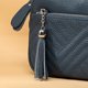 thumbnail image 2 of Bolso para cámara de mujer, bolso informal, bolso de compras de cuero genuino (azul), 2 of 9