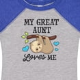 thumbnail image 4 of Inktastic My Great Aunt Loves Me with Sloth and Hearts Boys or Girls Baby Bodysuit, 4 of 5