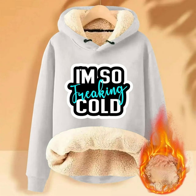 DPTALR Sweat à Capuche d'Hiver Chaud pour Femmes avec Poche Manches Longues
