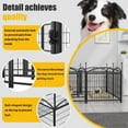 thumbnail image 2 of 24 Inch 8-Panel Metal Dog Playpen, Heavy Duty Indoor Outdoor Pet Exercise Pen with Door, Foldable Puppy Pen for Large Medium Small Dogs - Black, 2 of 6