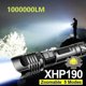 thumbnail image 1 of Potente linterna Led Super Xhp190 de 1000000 Lm, linterna Led 18650 Xhp90, linterna táctica recargable por Usb, lámpara de mano con Zoom, 1 of 5