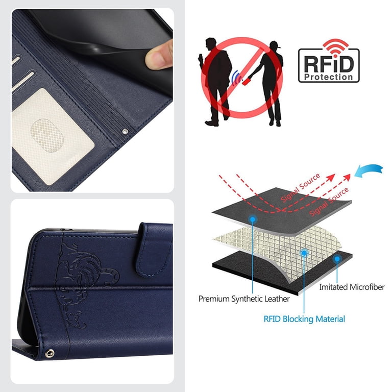 HAOYE Cover per Motorola Edge 50 Fusion 5G, Portafoglio Custodia in TPU