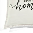 thumbnail image 2 of Lush Decor Let's Stay Home Script Decorative Pillow Cover White Single 20x20, 2 of 11