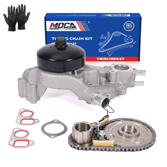 MOCA AUTOPARTS Timing Belt Kit with Water Pump Fit for 2009-2012 Chevrolet Colorado 5.3L & 2007-2009 Saab 9-7x 5.3L & 2007-2011 GMC Sierra 1500 4.8L
