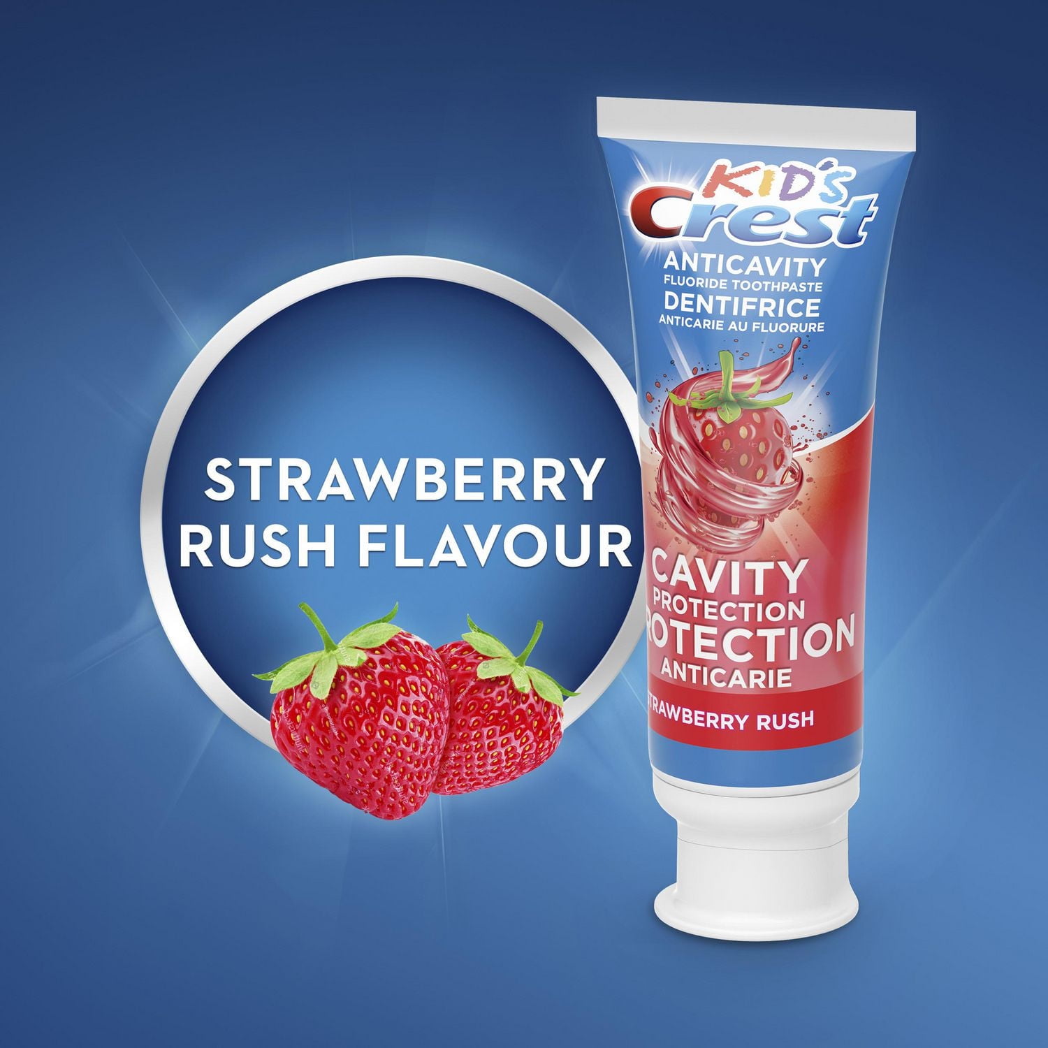 Crest Kid's Anticavity Cavity Protection Fluoride Toothpaste, Strawberry Rush, 85 mL