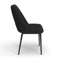 thumbnail image 3 of Pemberly Row Boucle Upholstered Seat and Back Side Chair (Set of 2) in Black, 3 of 7
