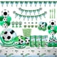 thumbnail image 1 of Traje de fiesta de cumpleaños infantil con temática de fútbol Vaso de papel desechable Plato de papel Toalla de papel Mantel Plato de papel para fiesta Plato de cena, 1 of 5