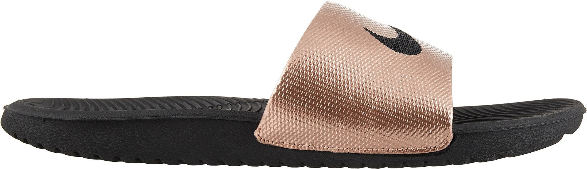 bronze nike slides