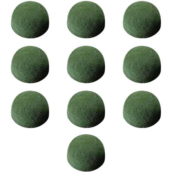 10 Pack Mini Floral Foam Holders – Round Wet Foam with Adhesive Backing & Plastic Base, DIY Flower Arrangement Supplies for Wedding, Party & Wine Bottle Decor