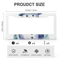 thumbnail image 3 of Snowman License Plate Frames 2 PCS Xmas Rustic Winter Holiday Personalized License Plate Frame for Girl Women Men Vehicles 2 Round Holes Metal License Plate Cover, 3 of 6