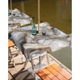 thumbnail image 2 of Fsddascl Black Golden Marble Outdoor Tablecloth - 60x60 Inch Square Dining Table Cover, Modern Minimalism Abstract Waterproof Outdoor Table Cloth with Umbrella Hole & Zipper for Picnic/Patio/Party, 2 of 7