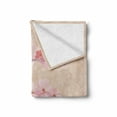 thumbnail image 2 of Japanese Soft Flannel Fleece Blanket, Pink Cherry Blossoms on Branch Vintage Textured Flourishing Romantic Season Picture, Cozy Plush for Indoor and Outdoor Use, 50" x 70", Soft Pink, by Ambesonne, 2 of 6