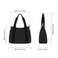 thumbnail image 6 of HAWEE Women's Canvas Tote Bag with Zipper Closure Casual Shoulder Bag for Shopping Travel, Black, 6 of 7