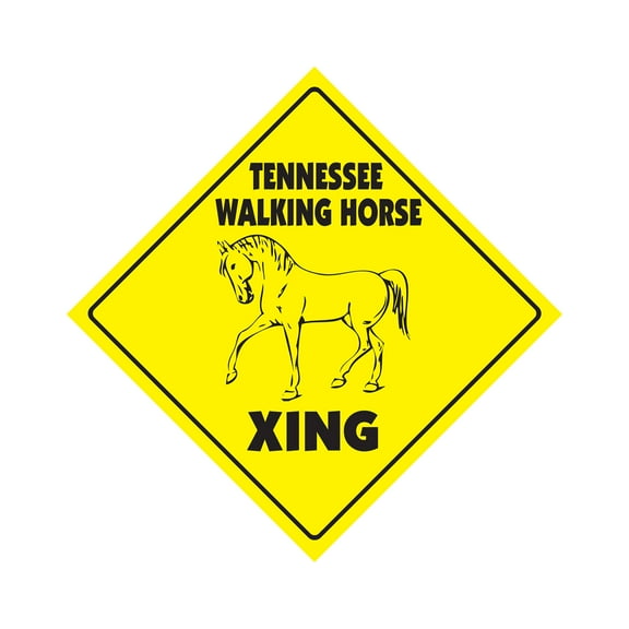 Tennessee Walking Horse Crossing Sign Zone Xing | Indoor/Outdoor | 20" Tall lover ranch pony
