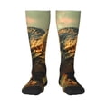 thumbnail image 1 of Fotbe Realistic Style Forest Dinosaur Calcetas Divertidas Estampadas para Hombre y Mujer, Calcetas de Algodón hasta la Rodilla para Caminar, Correr, Enfermería y Embarazo, 1 of 6