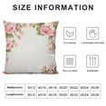 thumbnail image 6 of Heduofu Rose Throw Pillow Cushion Cover, Rose Bushes Frame with Bridal Themed Elements Summer Occasions , Decorative Square Accent Pillow Case, Green White, 6 of 6