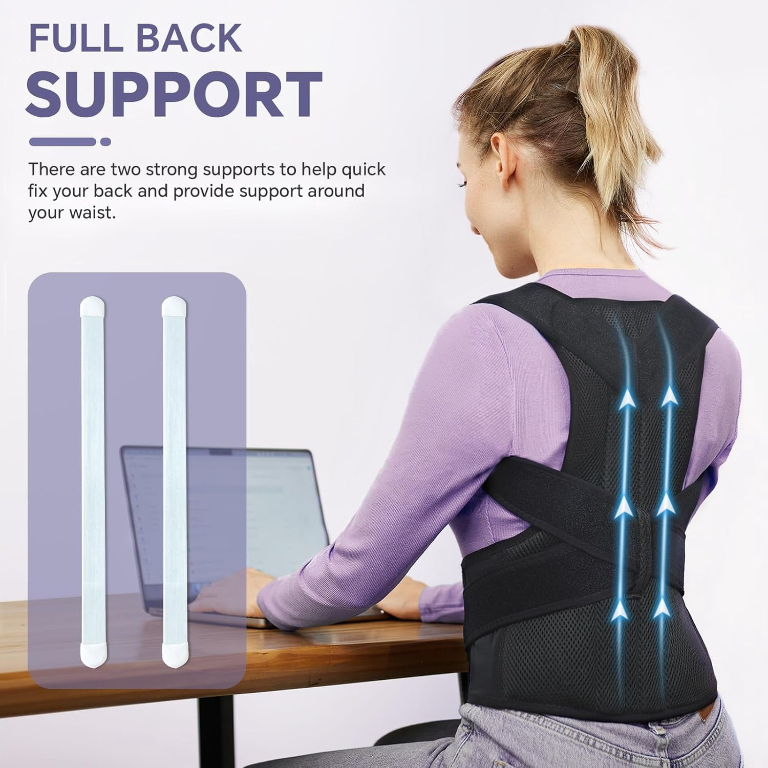 Back Brace for Women and Men Posture Corrector with Adjustable Lumbar Support - Shoulder Upper Lower Back Pain Relief for Hunchback Scoliosis Sciatica - Breathable Design