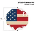 thumbnail image 2 of Fuzoiu American Flag Map Print Leather Coasters Set,Drink Coasters Set of 4,for Tabletop Protection, Durable PVC Coasters,Home Décor and Housewarming Gift-Octagon, 2 of 6