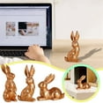 thumbnail image 1 of Binwennn Golden Easter Bunny Garden Decorative Ornaments Resurrection Rabbit Desktop Ornaments Resin Ornaments Christmas Ornament Exchange Smart Ornament Ornament Postal Ornament Small Christmas, 1 of 8
