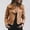 Khaki, variant on Women's Lightweight Denim Jacket Long Sleeve Open Front Zipper Closure Cardigan Style Casual