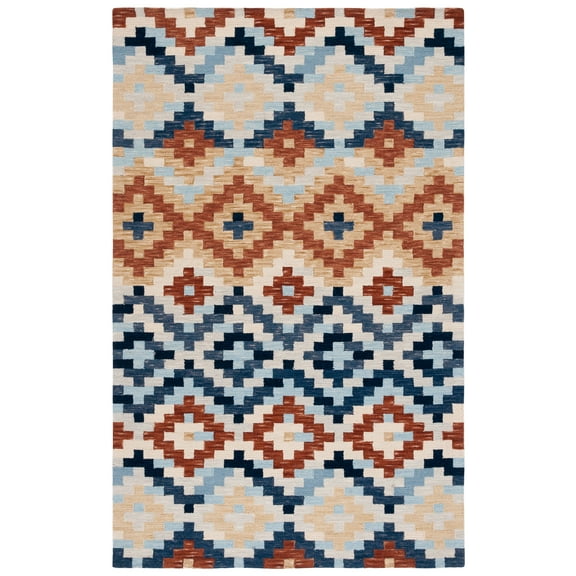 SAFAVIEH Chelsea Pauletta Southwestern Area Rug, Orange/Multi, 5'3" x 8'3"