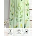 thumbnail image 6 of Green Leaves Sheer Curtains 84 Inch Length 2 Panels Set for Living Room/Bedroom, Summer Botanical Farmhouse Leaf Kitchen Curtains Grommet Semi-Sheer Curtains Drapes Voile Window Treatments 42"x84"x2, 6 of 7