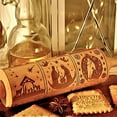 thumbnail image 3 of Rodillo de madera para repujar con diseño de belén y 9 escenas diferentes para hornear galletas con relieve, 3 of 7