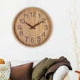thumbnail image 4 of Reloj de pared perfecl Madera natural 12 pulgadas, 4 of 8