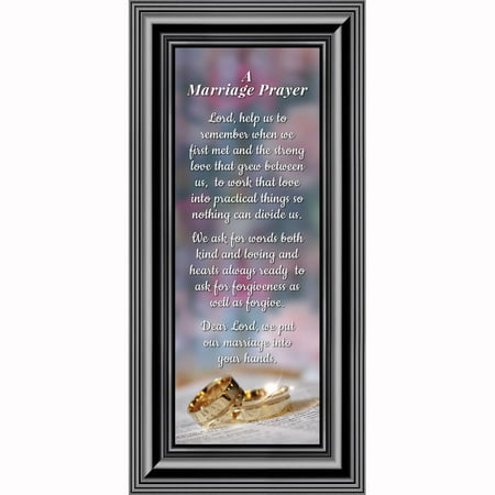 Framed Prayer for Your Marriage, Christian Wedding Gift for Bride and Groom, 6x12 7301