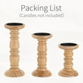 thumbnail image 6 of Hanobe Wood Candle Holders for PIllar Candles Farmhouse Brown Candlestick Holders for Fireplace Decor Set of 3, 6 of 7