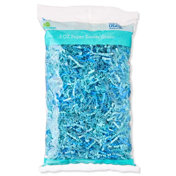 Paper Grass, Blue, 3 oz, Easter by Way To Celebrate