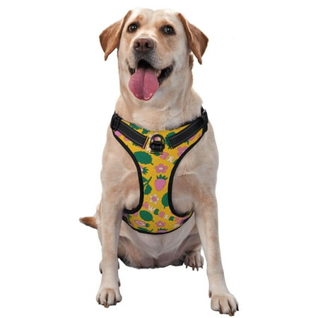 Bingfone Strawberry No Pull Dog Vest Harness for Small Medium Large Dogs Strap for Puppy Walking Training Dog Harness-Medium