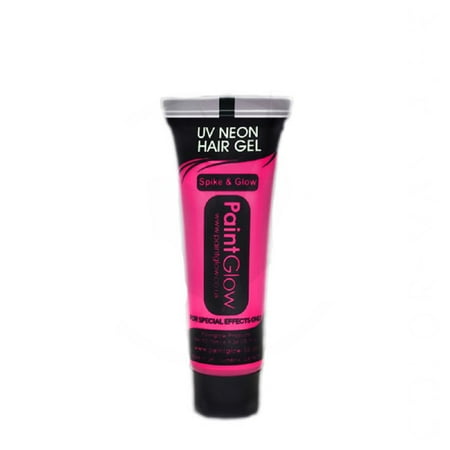 Paint Glow Neon Pink UV Reactive Hair Gel Colour Makeup Costume