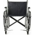 thumbnail image 5 of Medline Extra-Wide Wheelchair, 20" Wide Seat, Full-Length Arms, Swing Away Footrests, Chrome Frame - Bariatric, 500 lb Weight Capacity, Mobility Aid for Enhanced Comfort and Durability, 5 of 7