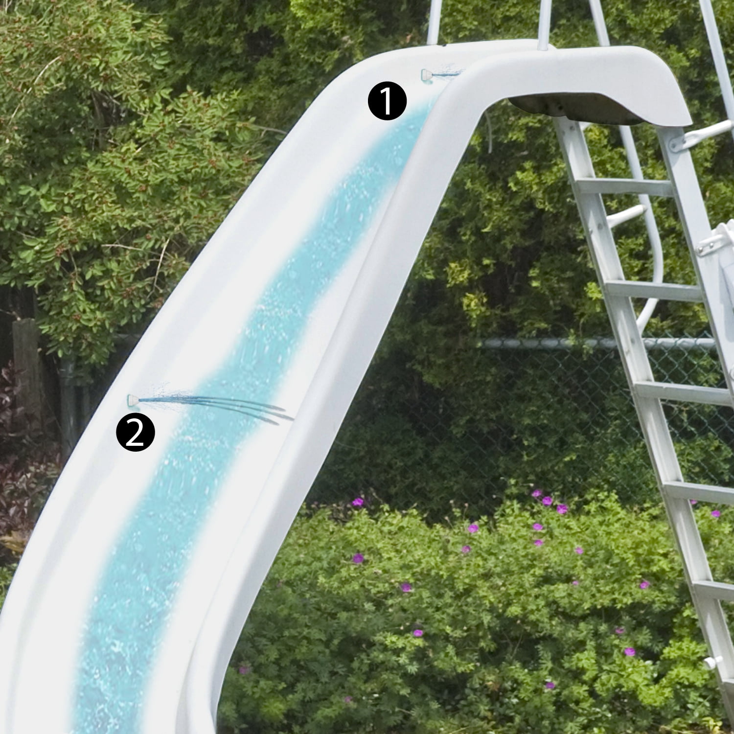sliding swimming pool