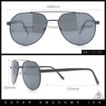 thumbnail image 5 of Mens Racer Tear Drop Double Bridge Officer Police Style Metal Sunglasses All Black, 5 of 8