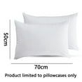 thumbnail image 5 of Protectores de almohada de lujo, 2 piezas, 50 x 70 cm, diseño inspirado en la alta densidad de hilos, fundas de almohada impermeables y transpirables (blanco), 5 of 5