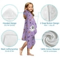 thumbnail image 7 of Purple Halloween Pattern Hooded Bath Towel，50"x30" for Ages 3 To 12 Kids, Quick Dry Lightweight Soft Microfiber Hood Beach Towel Cover Up for Kids, 7 of 7
