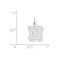 thumbnail image 2 of FJC Finejewelers 14k White Gold Small Block Initial N Charm, 2 of 5