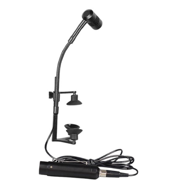 Condensador con cable para instrumento musical, micrófono, cuello de cisne compacto y resistente. para violines