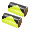 thumbnail image 1 of Unique Bargains Ruban Réfléchissant 2 Rouleaux de Ruban de Sécurité Étanche de 6 Pi x 10 Pi, Jaune Fluo Noir, 1 of 6