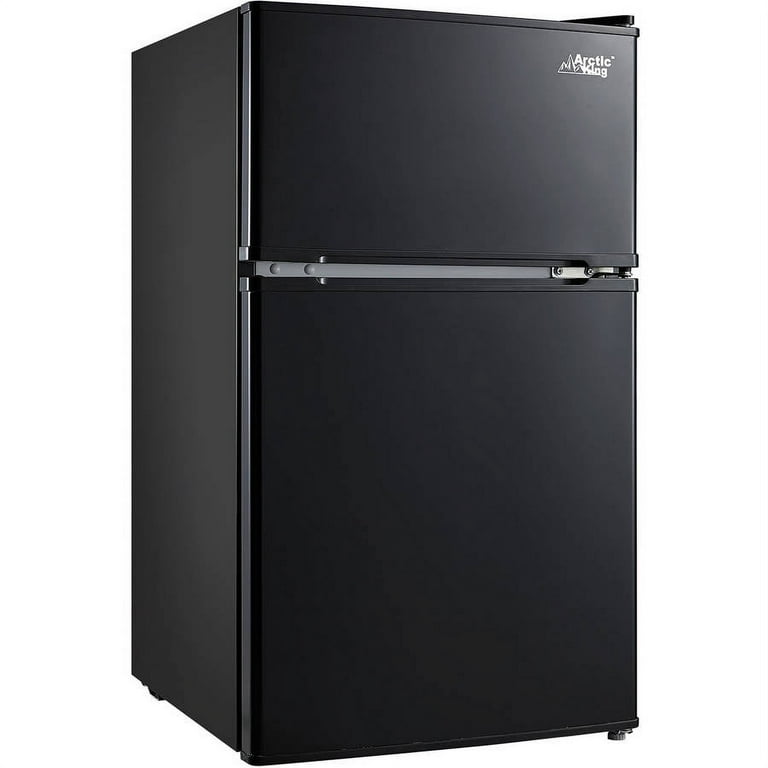 Arctic King 3.2 Cu ft Two Door Mini Fridge with Freezer, Stainless Steel,  E-Star, ARM32D5ASL 