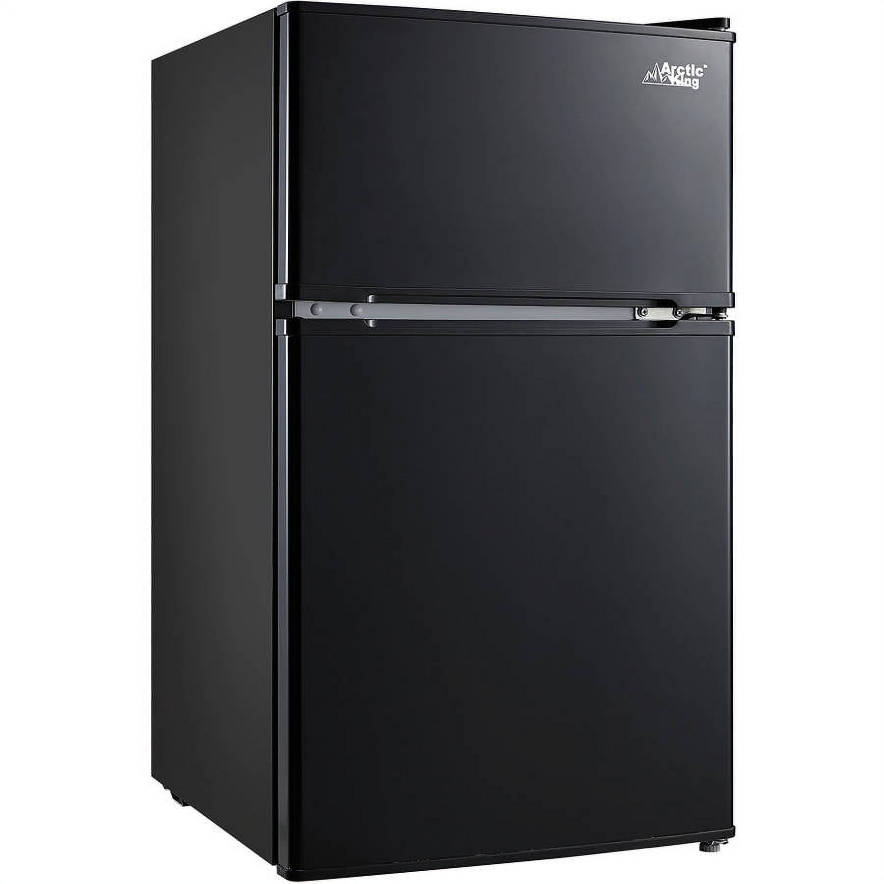 Arctic King 3.2 Cu ft Two Door Compact Refrigerator with Freezer, Black - image 5 of 12