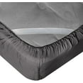 thumbnail image 3 of DNG Creations 3-Piece Fitted Sheet Set 24-Inch Deep Pocket (Solid Dark Grey - California King), 3 of 3