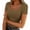 Khaki, variant on Short Sleeve Tops for Women Short Sleeve Scoop Neck Ribbed Knit Fitted Casual Tops Tee Summer Slim Basic Shirts T-Shirt