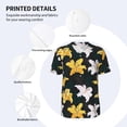 thumbnail image 3 of Uemuo Lilies Flowers Print Mens Polo Shirts Baseball T-shirt Performance Short Sleeve Golf Shirt Moisture Wicking Athletic Casual Collared T-Shirt-XX-Large, 3 of 7