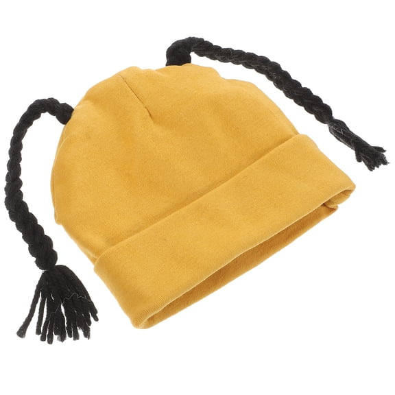 WHAMVOX Baby Wig Hat Newborn Knitted Hat Toddler Winter Warm Hat Cotton Wig Headdress