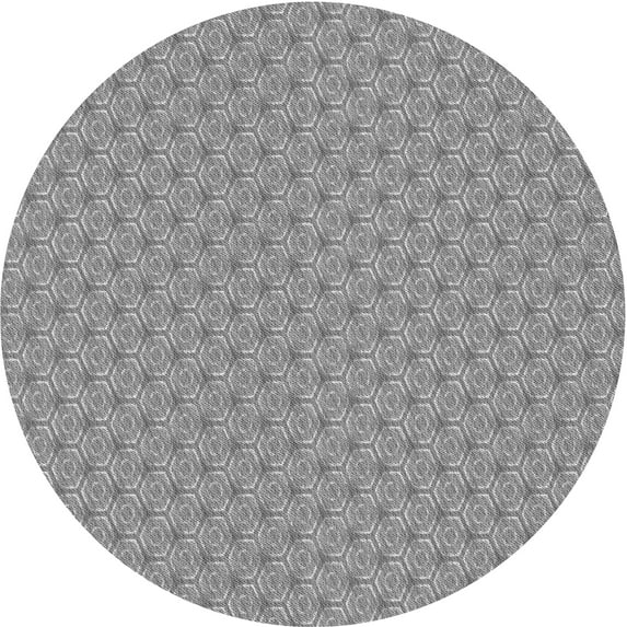 Ahgly Company Indoor Square Patterned Platinum Gray Area Rugs, 3' Square